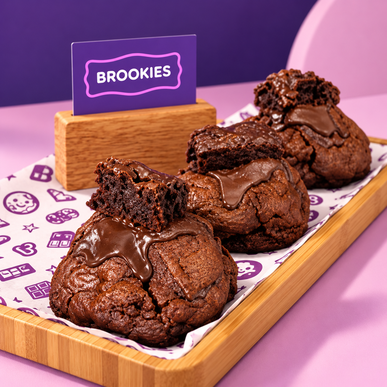 Bubbly chocolate cookies